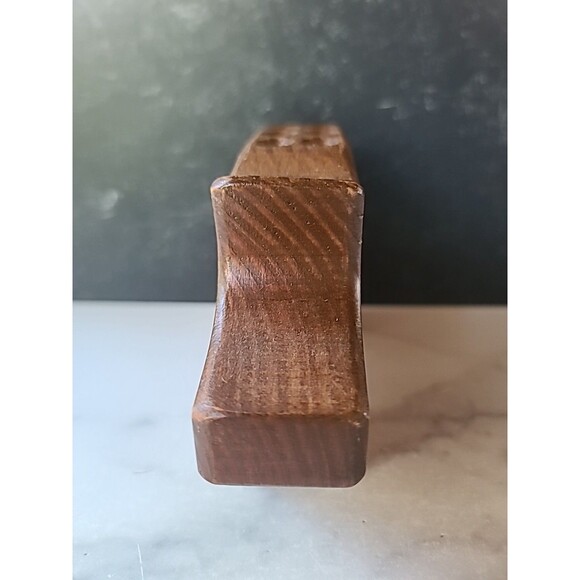 Pen Holder Handmade Wooden Pig Shaped Vintage - Picture 5 of 10